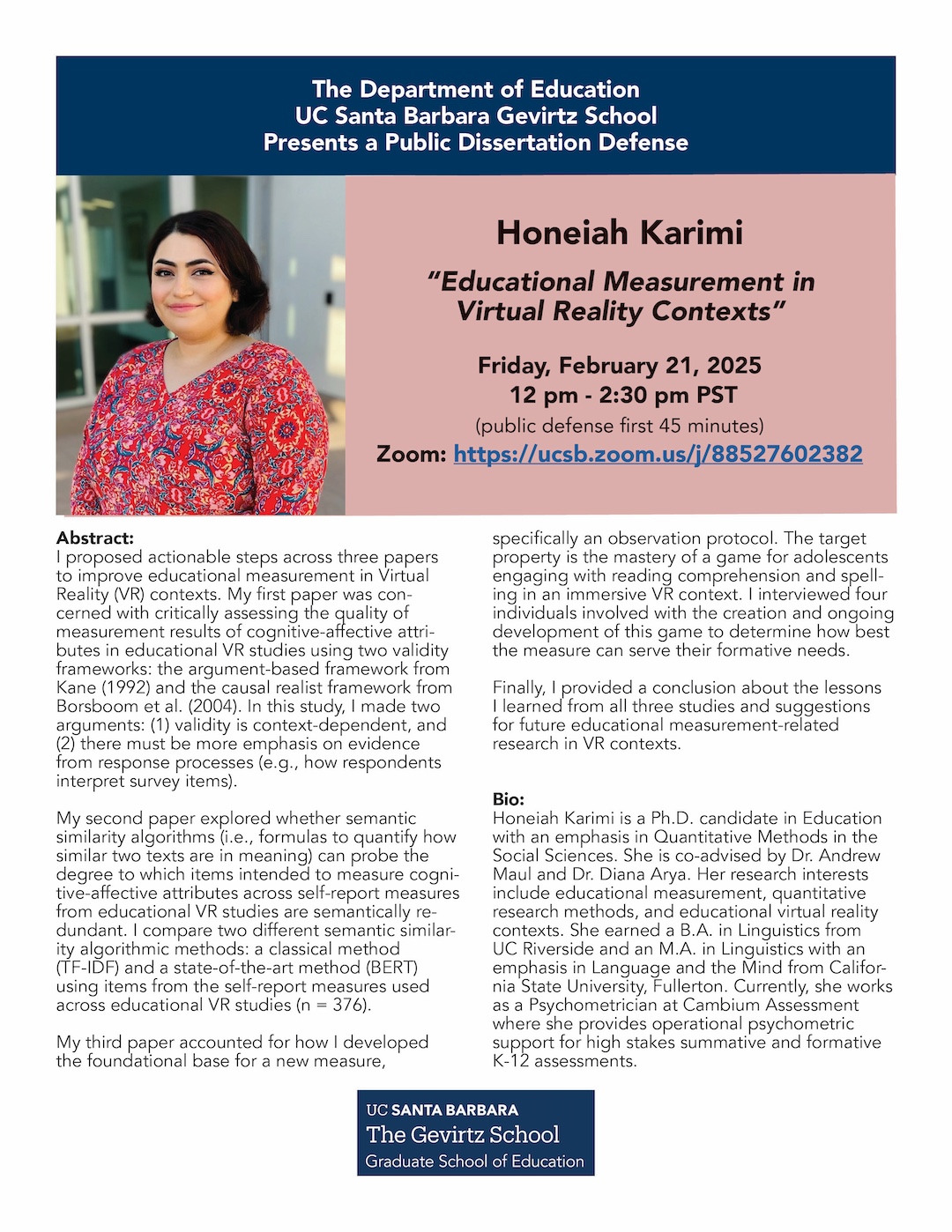 Honeiah Karimi Defense