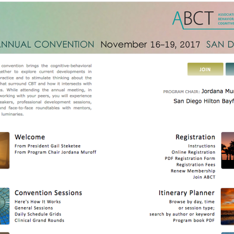 ABCT Convention website screen capture