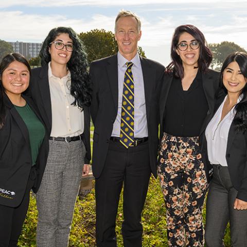 the 2020-21 Community Fellows with Jon Clark