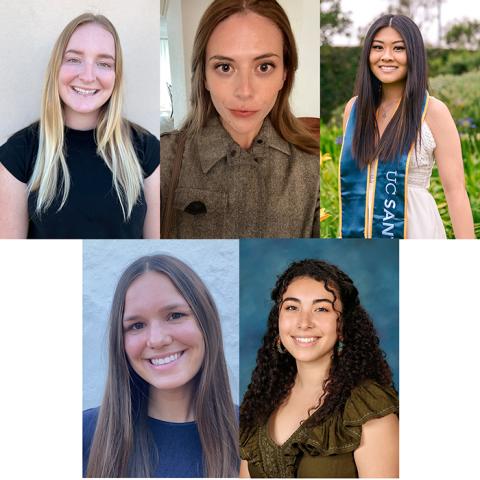 The 2023 Dr. J Student Teacher Fellows: Mason Boyle, Montserrat Gonzales Vega, Olivia Nguyen, Allie Schibsted, and Judith Sosa