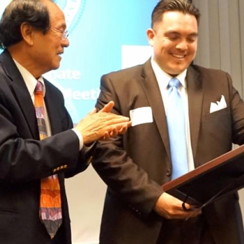 Chancellor Yang with Mario Galicia