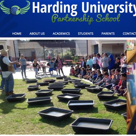 gardening at Harding University Partnership School