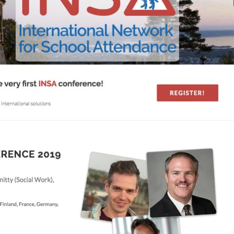 INSA conference homepage featuring photo of Michael Gottfried