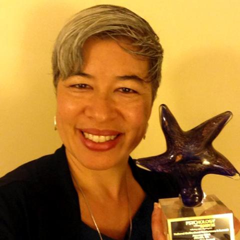Tania Israel with her Shining Star award