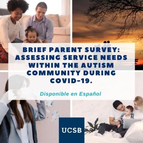 graphic announcing parent survey about COVID-19