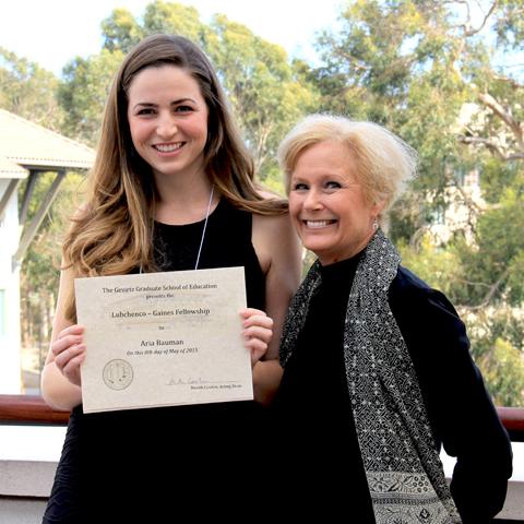 Aria Bauman with Ann Lippincott