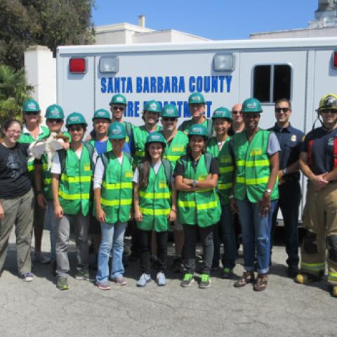 Andrew Maul and Yesenia Limon with CERT training crew