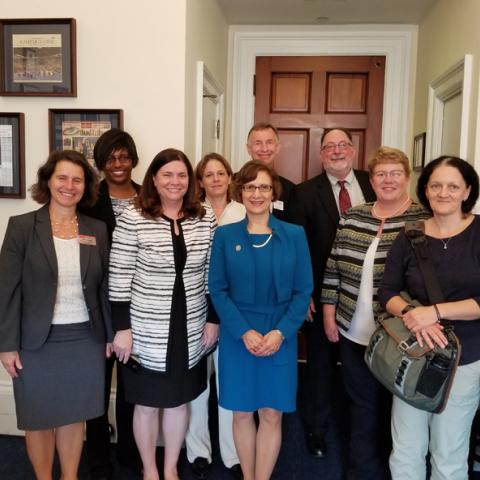 Dean Milem with LEARN group and Rep. Bonamici