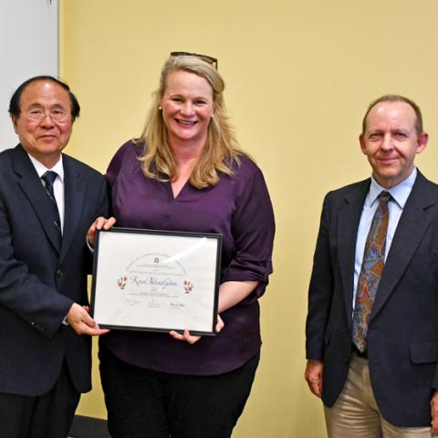 Chancellor Yang, Karen Nylund-Gibson, Henning Bohn