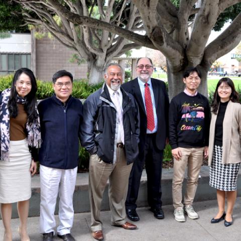 Dean Milem with Britt Ortiz of EAOP and the Seoul National University visitors