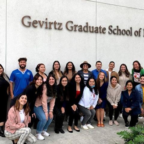 TEP students outside the Education Building