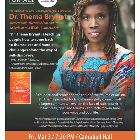 flyer for Thema Bryant lecture