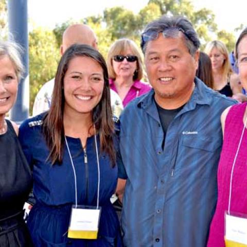 The 2014 Tuyay Memorial Fellows Jennifer Feeney and Patty Malone with Herb Tuyay.