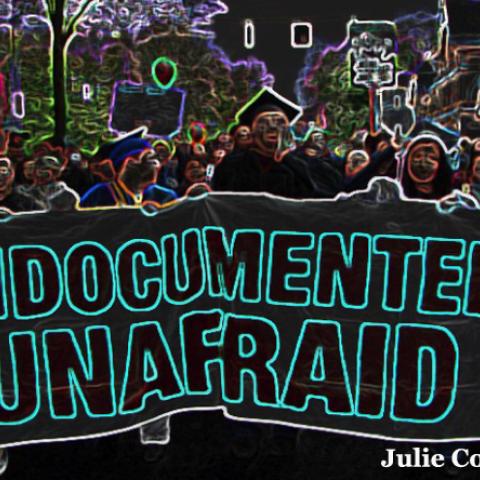 artistic banner Undocumented Unafraid