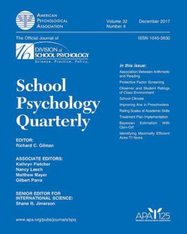cover School Psychology Quarterly 