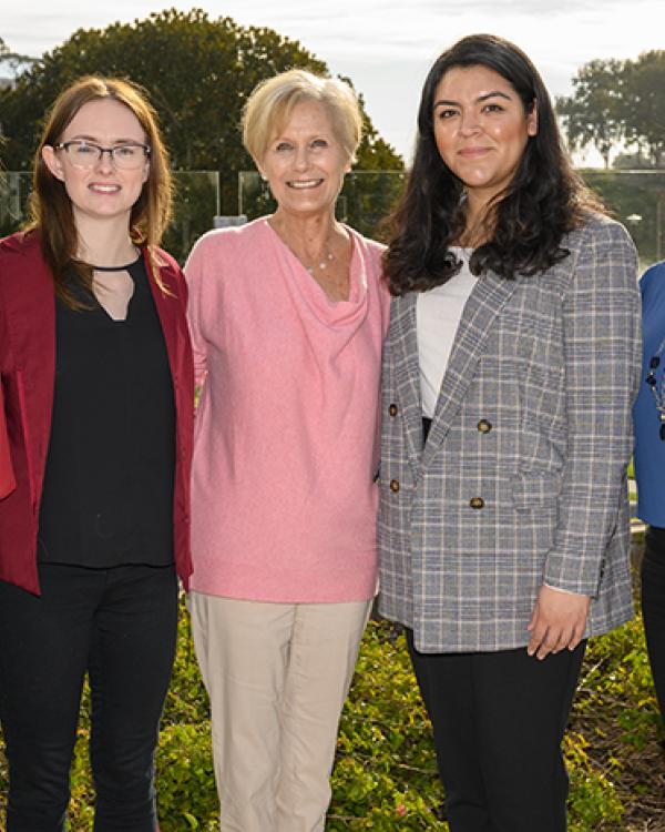 the 2020 Critelli Fellows with Ann Lippincott