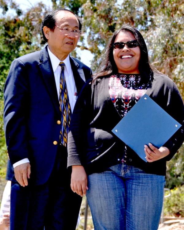 Chancellor Yang and Maritza Fuljencio 