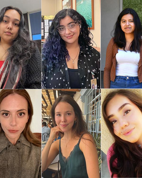 The 2023 Gevirtz Endowment Fellows: Estefanía Becerra Hernández, Kiahna Cantu, Yuri Cruz, Montserrat Gonzalez Vega, Julia Karagan, Ashley Niño