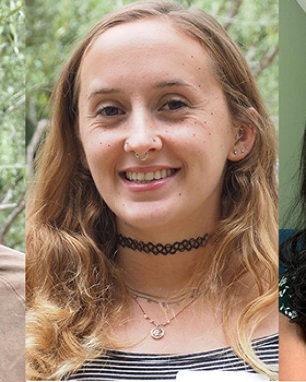 2023 Patty Hopkins-Acos Memorial Fellows: Ryan Blasena, Zoe Foster, and Tami Rota