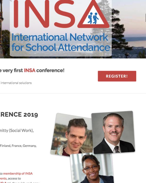 INSA conference homepage featuring photo of Michael Gottfried 