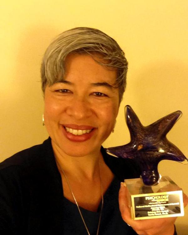 Tania Israel with her Shining Star award 