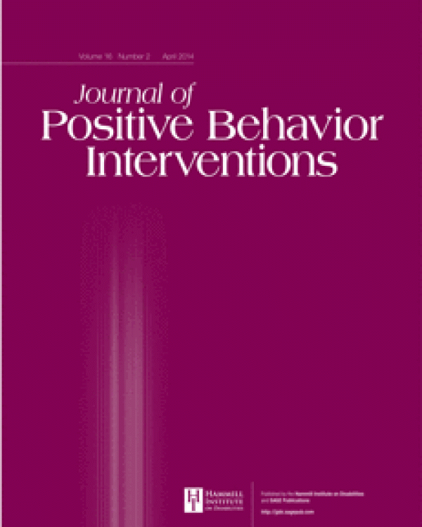 cover of the Journal of Positive Behavior Interventions 