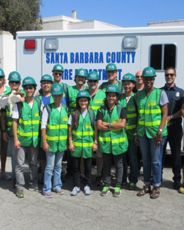 Andrew Maul and Yesenia Limon with CERT training crew 