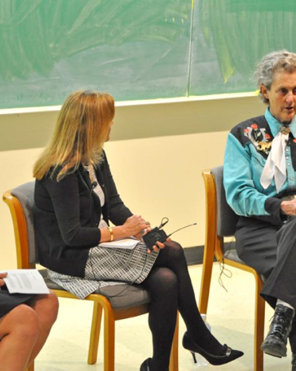 Amber Moran, Lynn Koegel, and Temple Grandin 