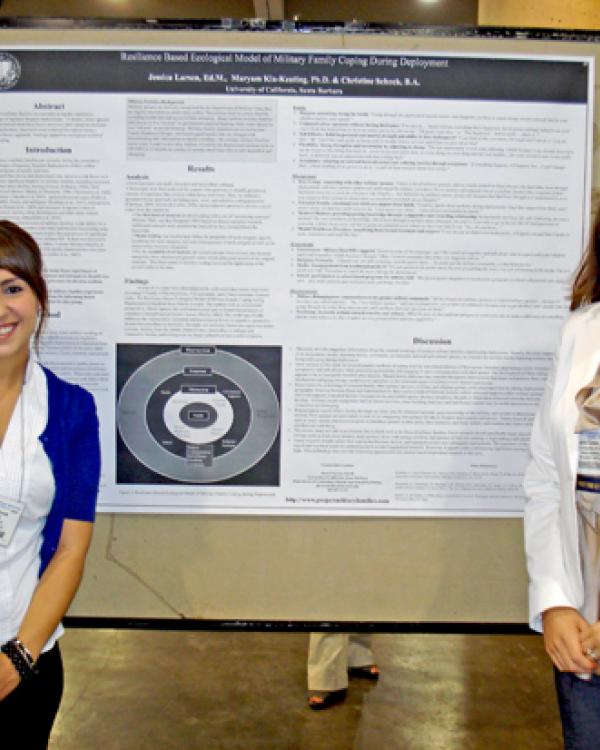 former CCSP students presenting research 