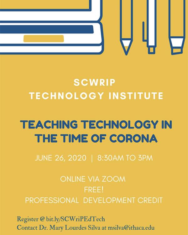 2020 SCWriP Technology Institute flyer