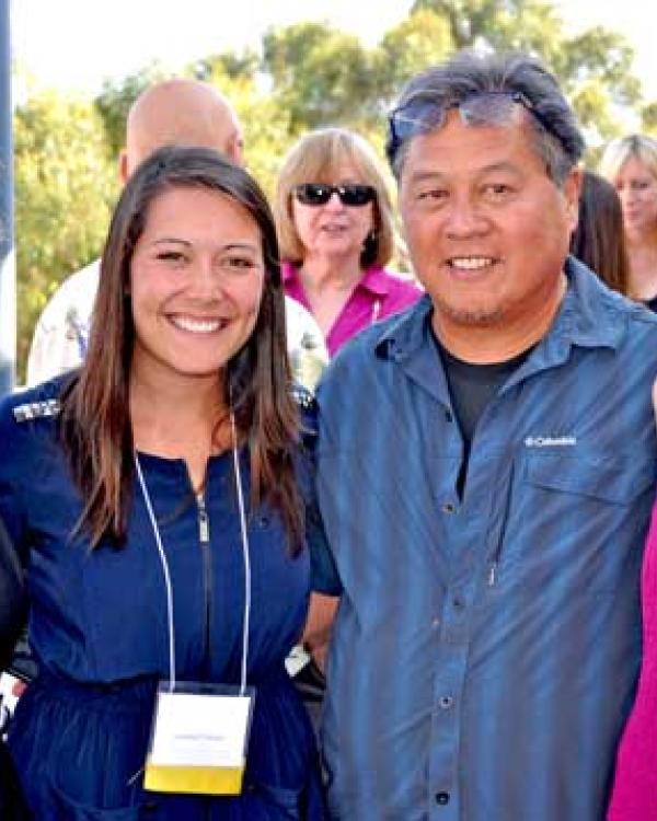 The 2014 Tuyay Memorial Fellows Jennifer Feeney and Patty Malone with Herb Tuyay.