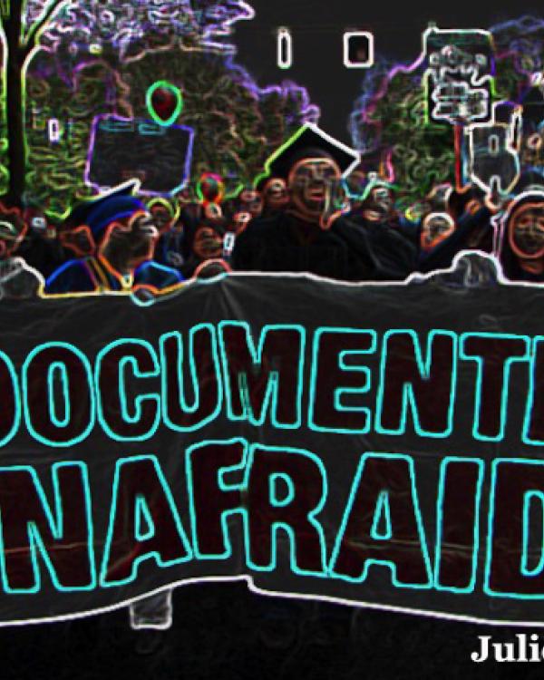 artistic banner Undocumented Unafraid 